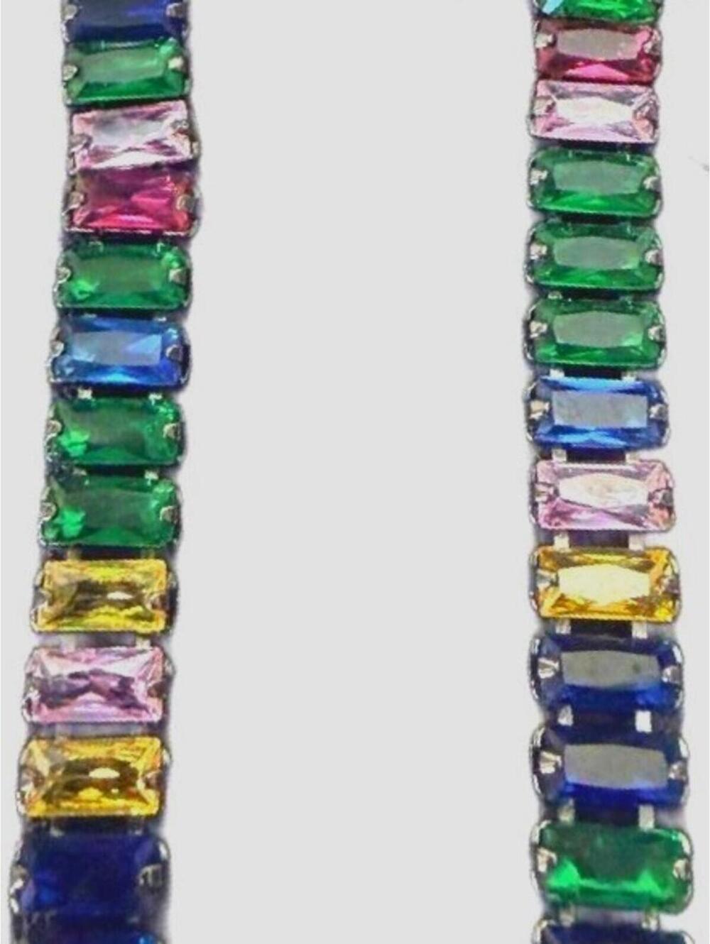 Vintage Chico's Multicolor Baguette Drop Earrings - Picture 4 of 8